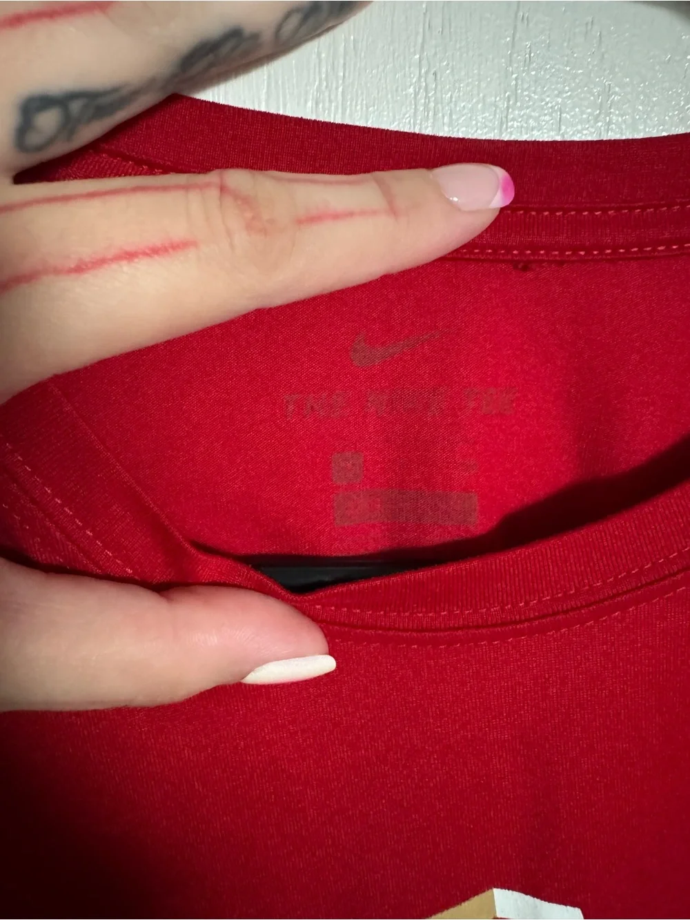 Nike Red Graphic T-Shirt with White Accent